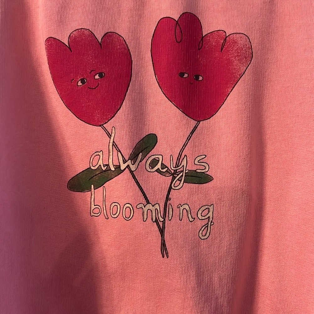 Pink Kids Sweatshirt with Floral Design - Picture 2 of 2